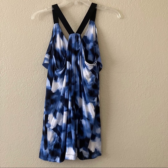 Alfani Stretch Racer back V-neck Tank top with ruffle Size M - Picture 2 of 11